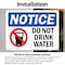 Signmission Do Not Drink Water Sign With Symbol, 5 in W x Rectangle, Vinyl Decal OS-2PACK-NS-D-35-L-11152 - alternate 3